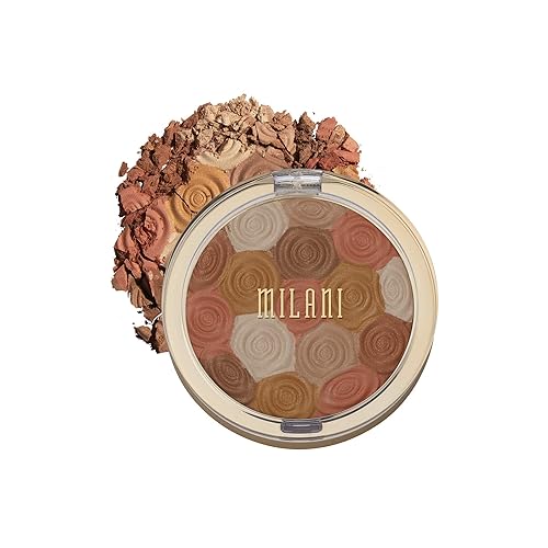 Milani Illuminating Face Powder - Amber Nectar (0.35 Ounce) Cruelty-Free Highlighter, Blush & Bronzer in One Compact to Shape, Contour & Highlight Beauty & Personal Care Milani