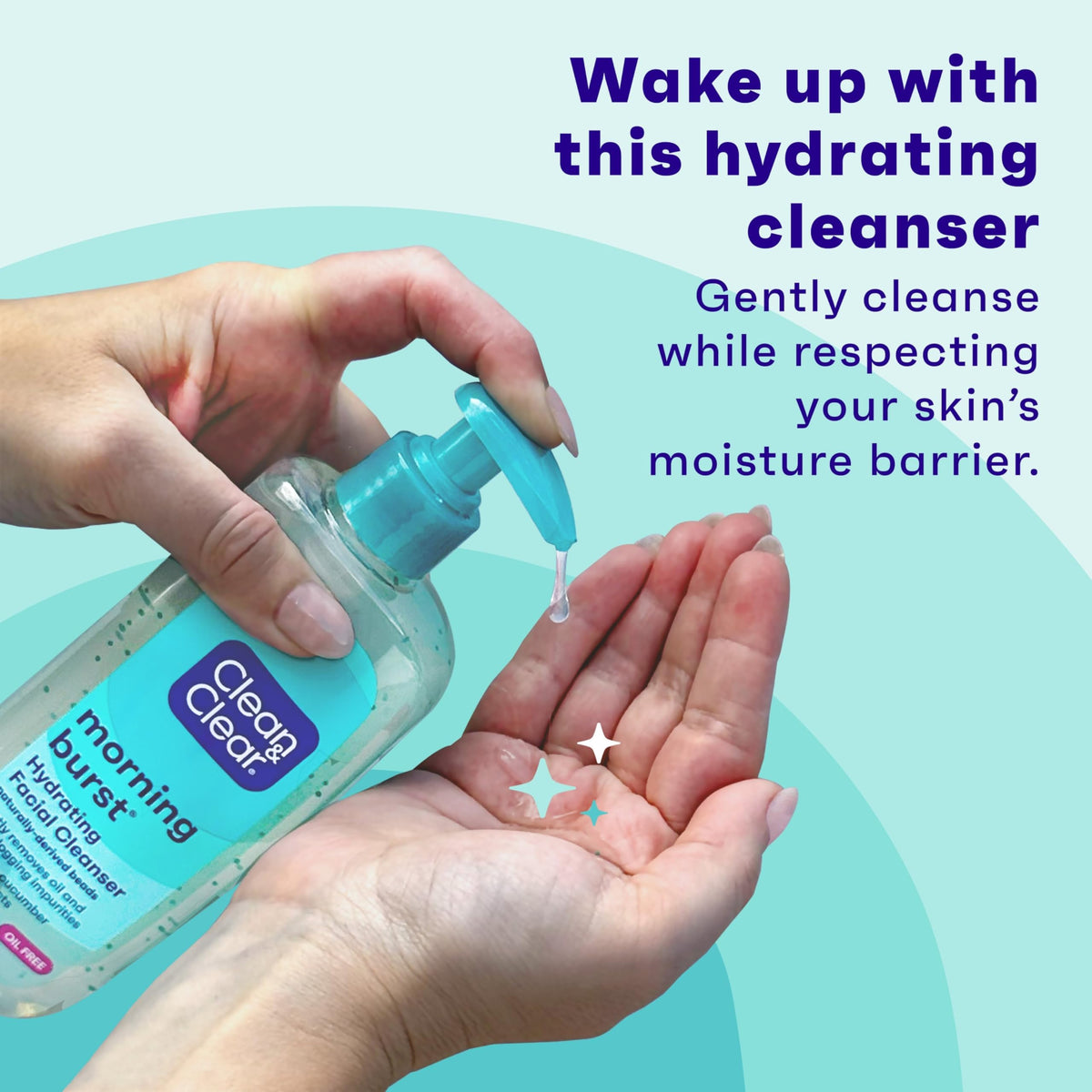 Clean & Clear Morning Burst Oil-Free Hydrating Facial Cleanser with BHA, Cucumber & Aloe Extracts, Face Wash Gently Removes Oil & Pore Clogging Beauty & Personal Care Clean & Clear