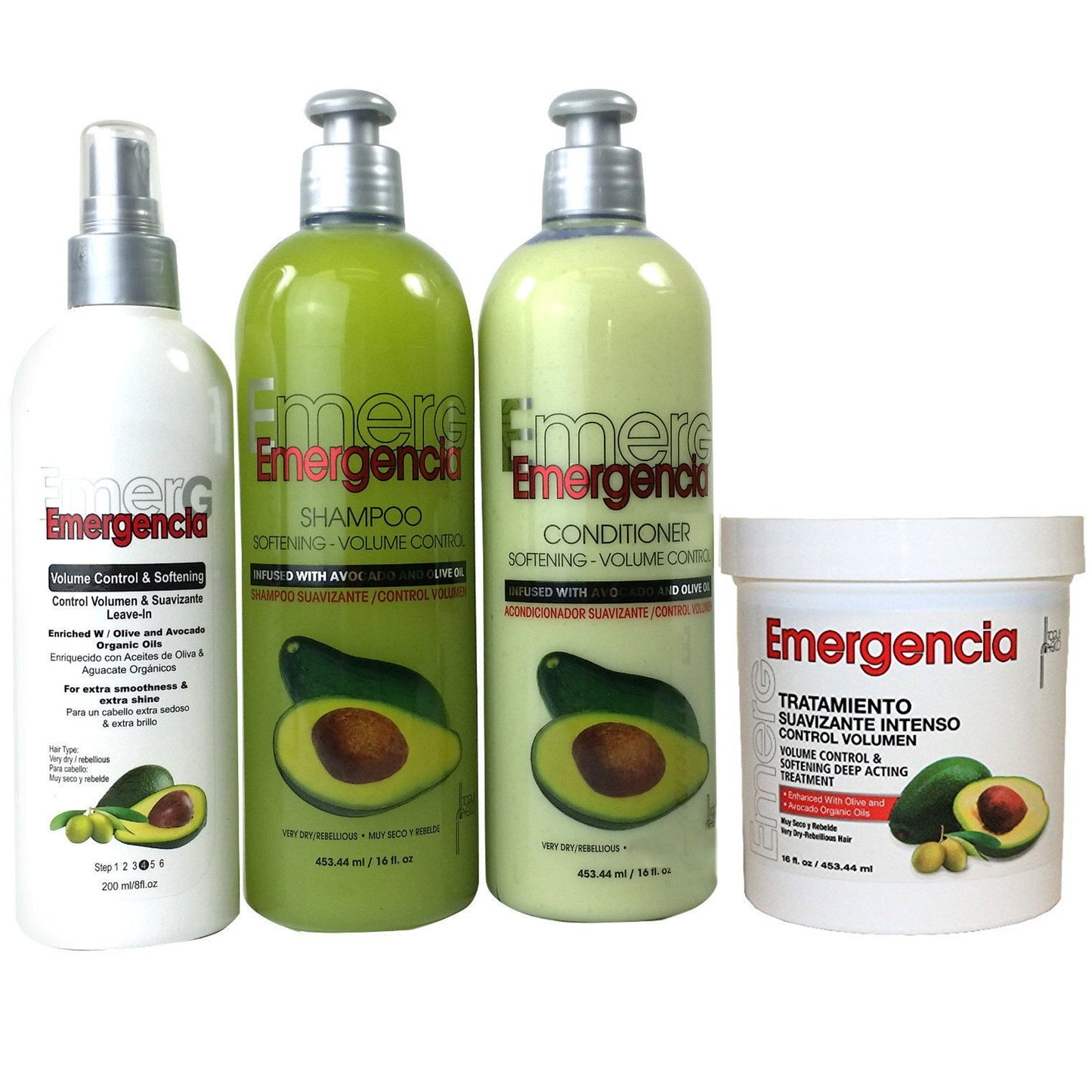 CROM Toque Magico Emergencia Set 4-pack Avocado Shampoo, Rinse, Treatment, Leave-In Beauty & Personal Care CROM