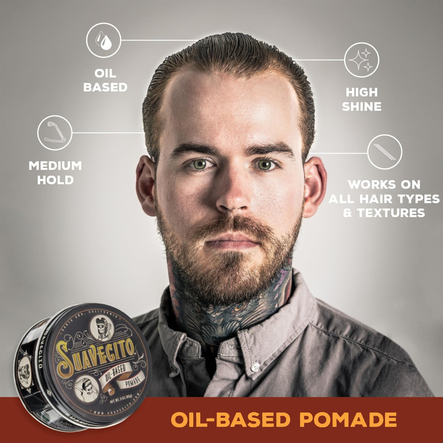 Suavecito Hair & Body Essentials Bundle: Oil Based Hair Styling Pomade, Moisturizing Body Soap, Hydrating Shampoo & Nourishing Conditioner… Beauty & Personal Care Suavecito