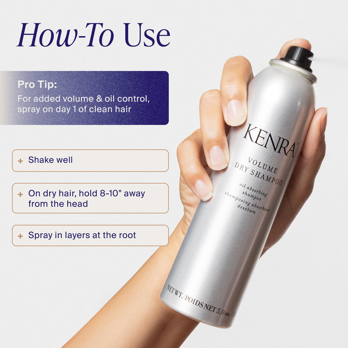 Kenra Professional Volume Dry Shampoo | Oil Absorbing Shampoo | Translucent, Volume-Enhancing Spray | Instantly Refreshes Hair At The Root | Absorbs