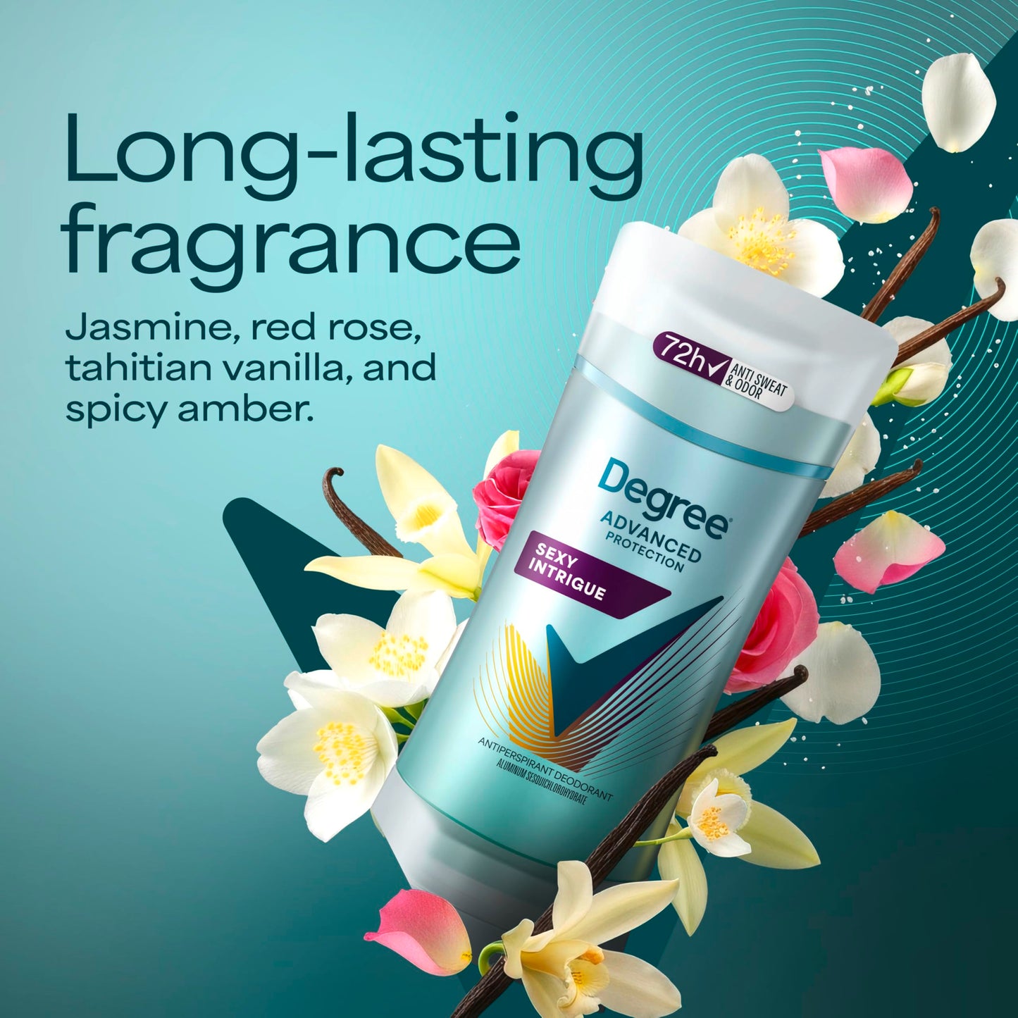 Degree Antiperspirant Deodorant Sexy Intrigue 72-Hour Sweat & Odor Protection Antiperspirant Deodorant For Women with Body Heat Activated Technology Beauty and Personal Care Degree