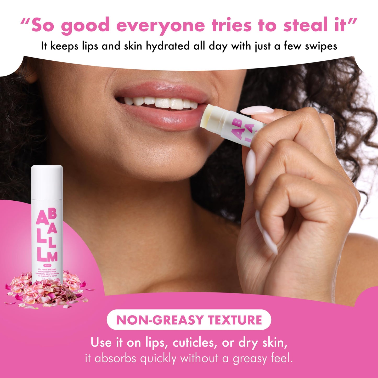 Zizia Rose Giant Multi All Balm Stick - Moisturizing and Hydrating Stick for Lips, Hands & Body - with Shea Butter, Jojoba Oil, Aloe Vera, Calendula Beauty and Personal Care Zizia Botanicals