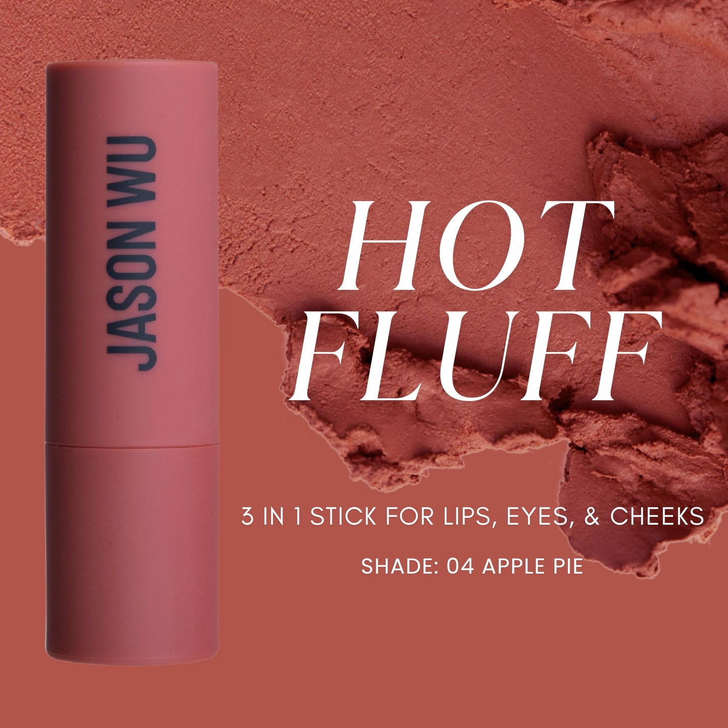 Jason Wu Beauty Hot Fluff Modern Matte Lipstick - 3-in-1 Lipstick, Blush, Shadow, 3.8g 0.134oz (Apple Pie, 3.8g) Beauty & Personal Care Jason Wu