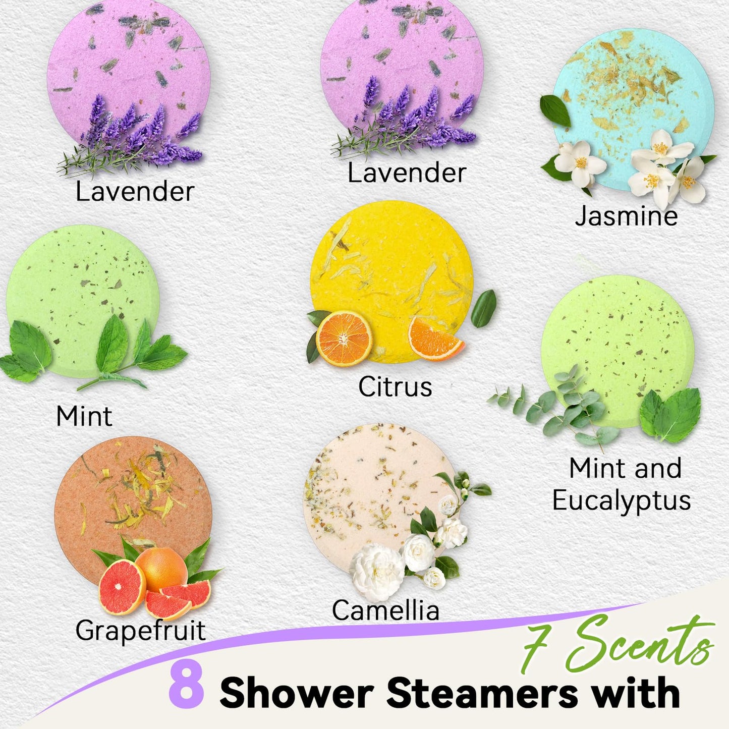 Relaso Shower Steamers Aromatherapy 8 Pack, Birthday Gifts for Women Men & Luxury Gift Box Packaging, Premium Shower Bombs with Natural Essential Beauty and Personal Care Relaso