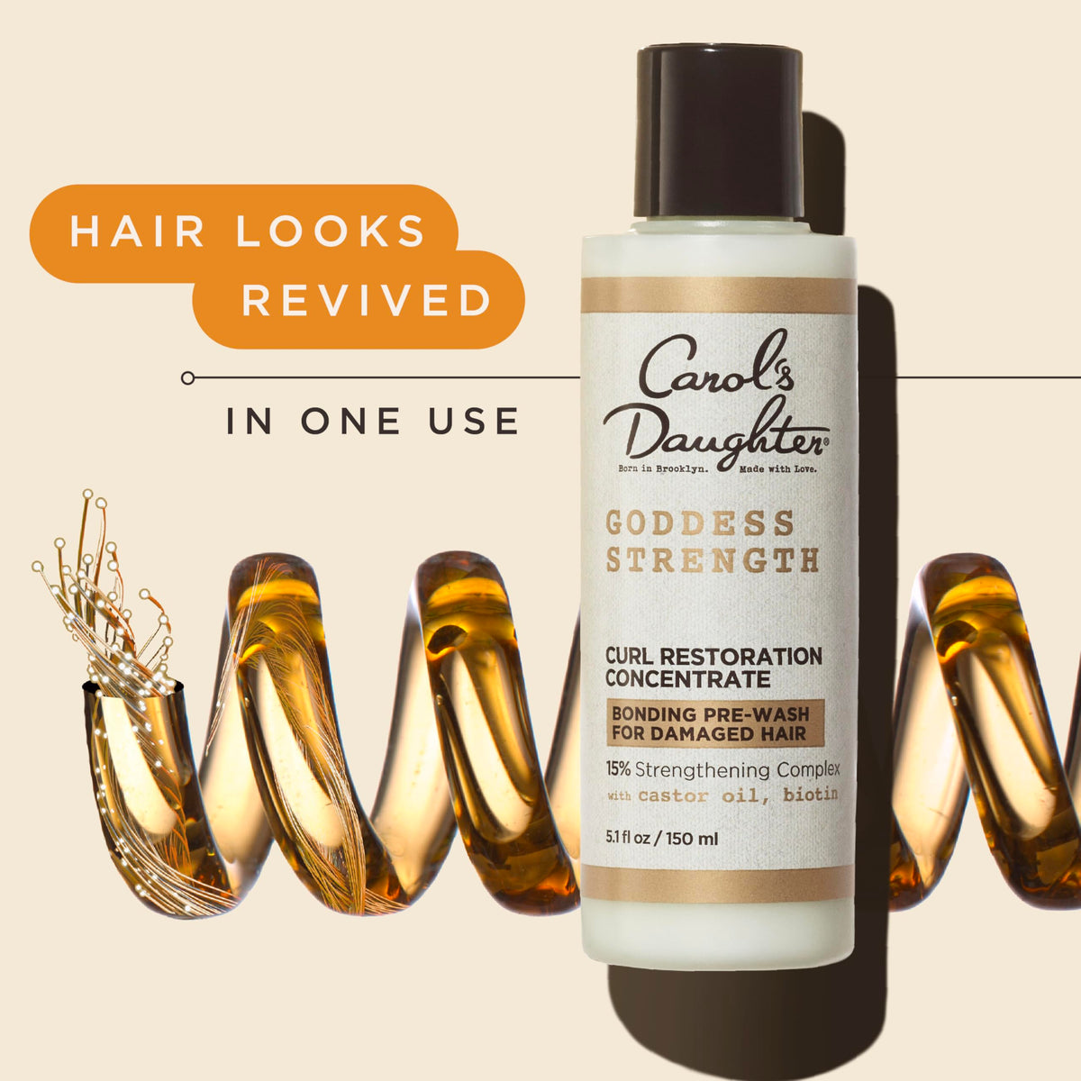 Carol's Daughter Goddess Strength Curl Restoration Bonder Treatment, 5.1 Oz