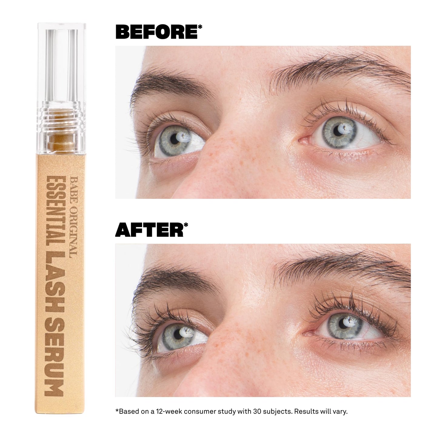 Babe Original Lash Serum - Fuller & Longer Looking Eyelashes, Lash Enhancing Serum, for Natural Lashes and Lash Extensions, 1mL, Starter Supply Beauty and Personal Care BABE ORIGINAL