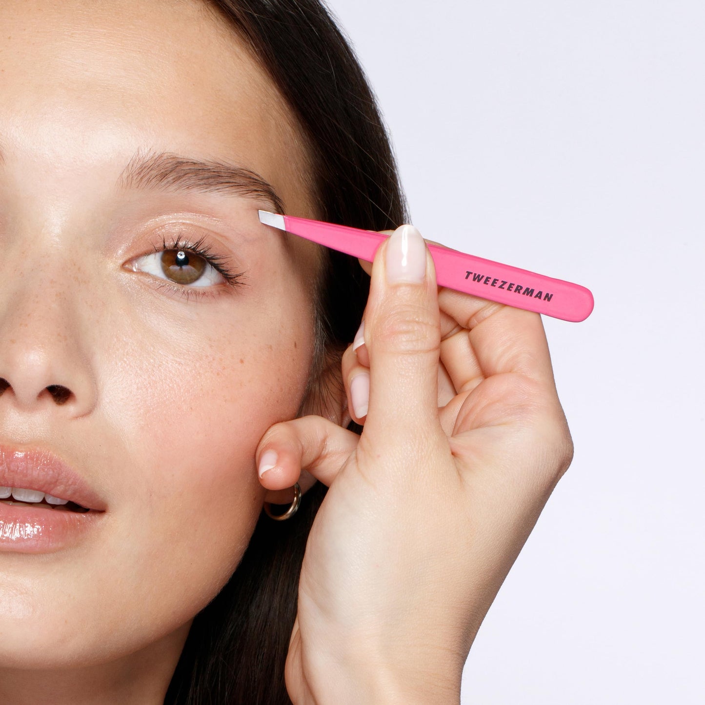 Tweezerman Stainless Steel Slant Tweezer - Eyebrow Tweezers for Women and Men (Neon Pink) Beauty and Personal Care Tweezerman