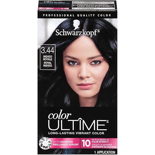 Schwarzkopf Color Ultime 3.44 Indigo Royale Hair Dye, Permanent Intense Black with Diamond Brilliance, Fade-Resistant, Covers Grays, All Hair Textures Beauty & Personal Care Schwarzkopf