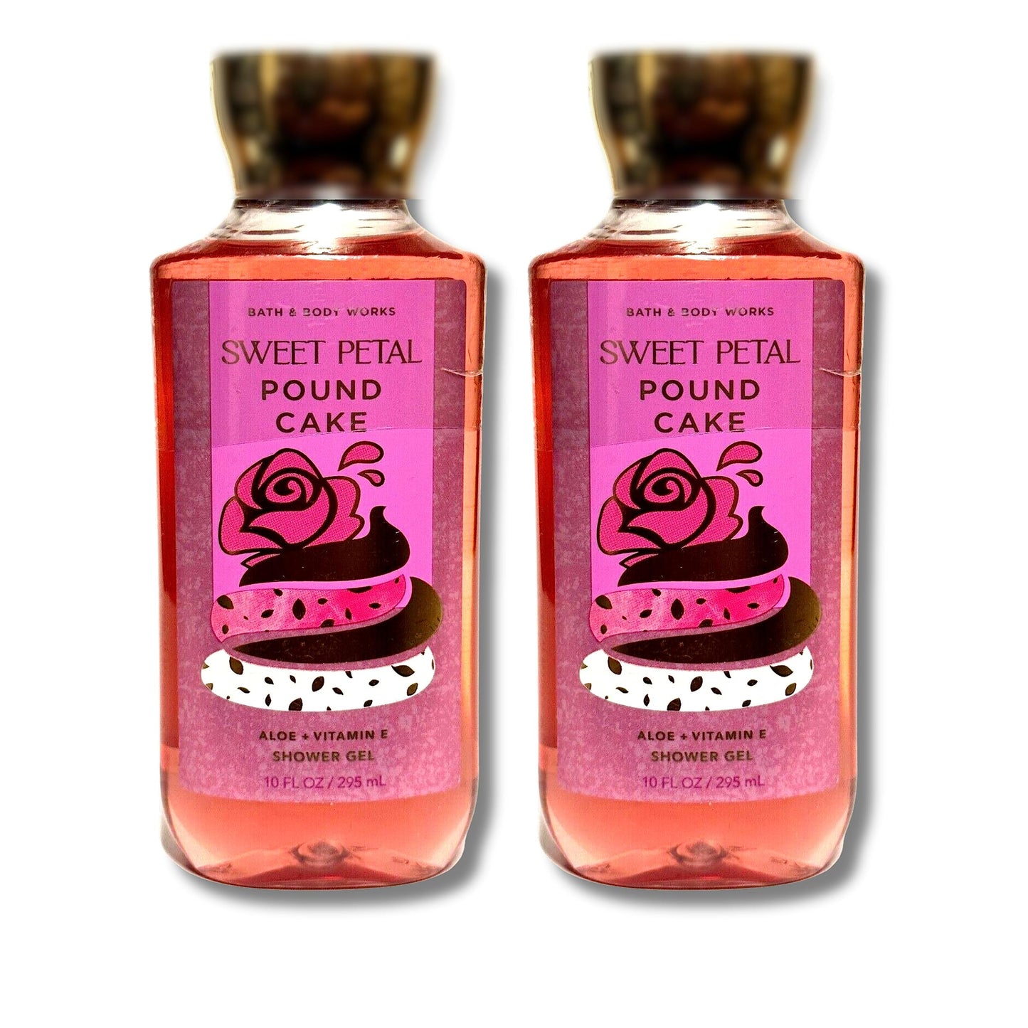 Bath & Body Works Shower Gel Gift Set 10oz Each Pack of 2 (Sweet Petal Pound Cake) Beauty & Personal Care Bath & Body Works