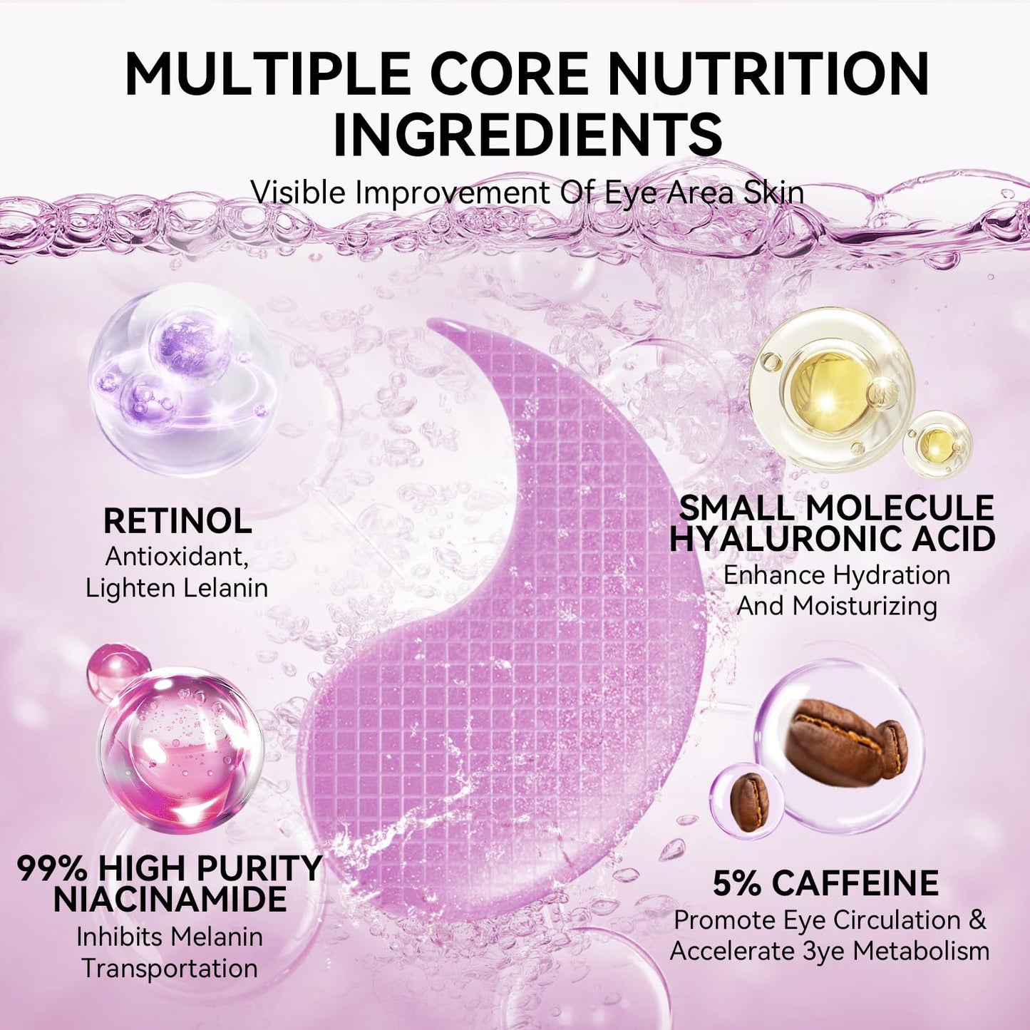 BREYLEE Retinol Eye Mask Under Eye Patches with Retinol, Collagen & Hyaluronic Acid, Reduce Puffy Eyes, Dark Circles, Wrinkles & Fine Lines Beauty & Personal Care BREYLEE