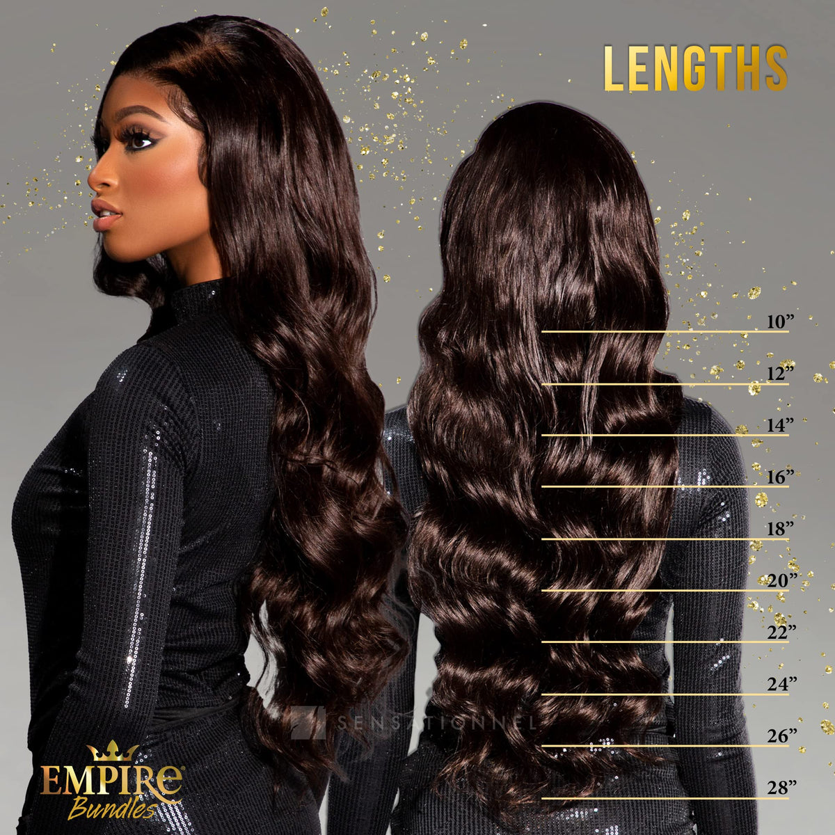 Sensationnel Empire Bundles-Body Wave,1 pack 18 inch, NATURAL/BLACK