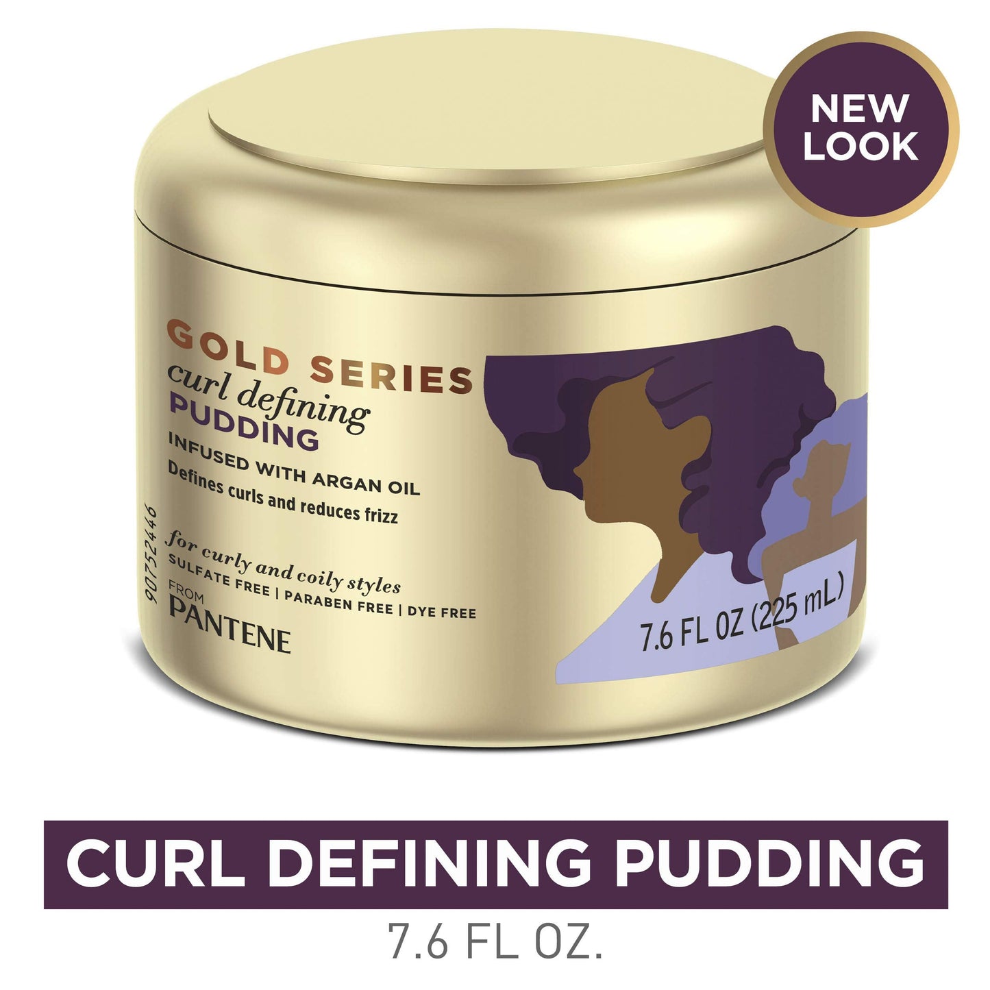 Pantene, Hair Cream Treatment, Sulfate Free Curl Defining Pudding, Pro-V Gold Series, for Natural and Curly Textured Hair, 7.6 fl oz Beauty & Personal Care Pantene