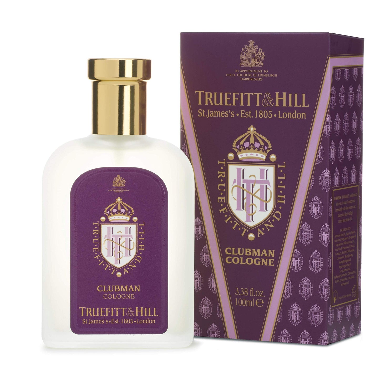 Truefitt & Hill Luxury Cologne - Premium Long-Lasting Bergamot and Lavender Men's Clubman Scented Fragrance, Presented in a Beautifully Etched Beauty & Personal Care Truefitt & Hill