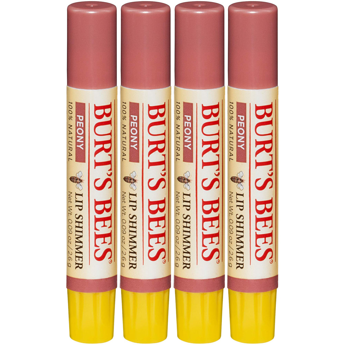 Burt's Bee's Lip Shimmer, Peony - 0.09 Ounces each (Value Pack of 4) Beauty & Personal Care Burt's Bees