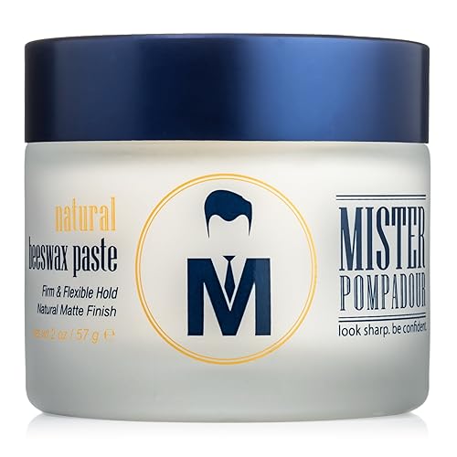 Mister Pompadour Natural Beeswax Paste | Matte Hair Product for Men & Women | HIgh Hold & No Shine | Water Based - Easy To Wash | 2oz Beauty & Personal Care Mister Pompadour