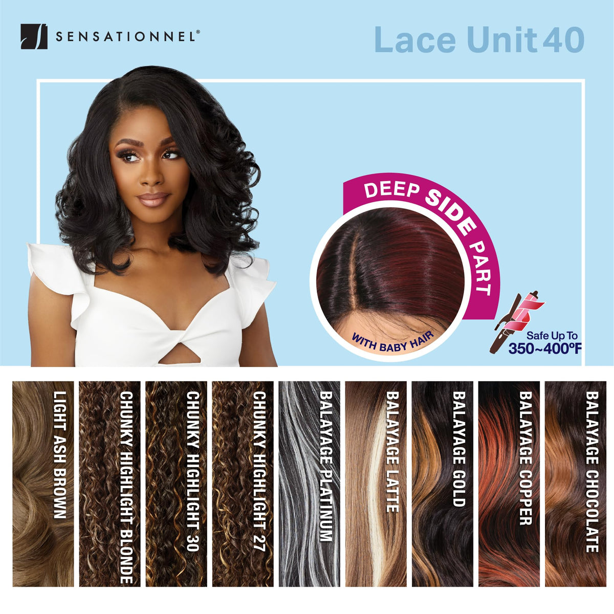 Sensationnel Dashly Lace Front Wig-Unit 40, 1 JETBLACK