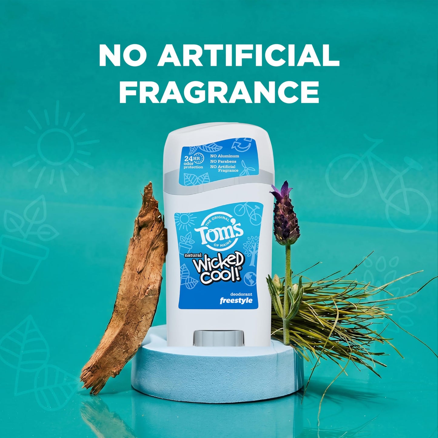 Tom's of Maine Freestyle Wicked Cool! Natural Deodorant for Tweens, Aluminum Free Deodorant Stick, 1.6 oz (3 Pack) Beauty and Personal Care Tom's of Maine