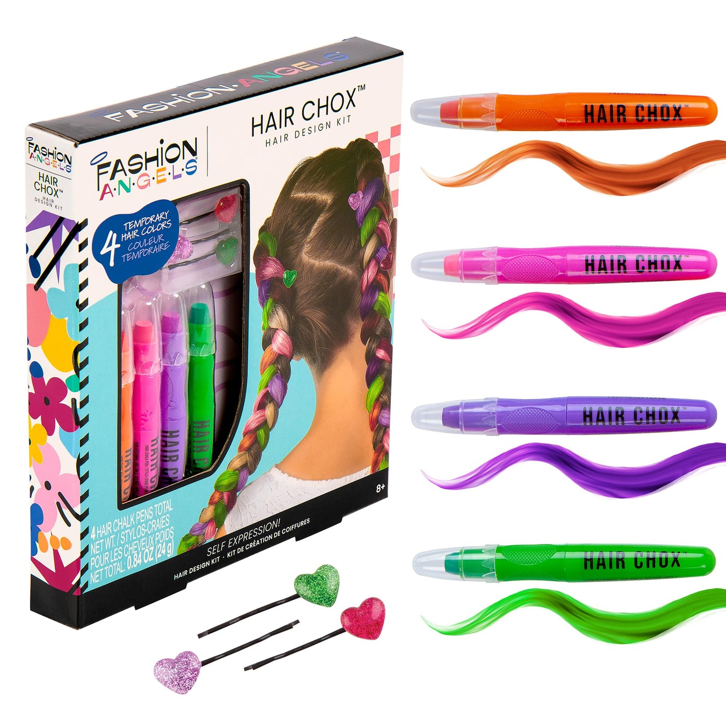 Fashion Angels Hair Chox Set, Temporary Hair Color for Kids- Safe and Washable Hair Chalk Beauty & Personal Care Fashion Angels