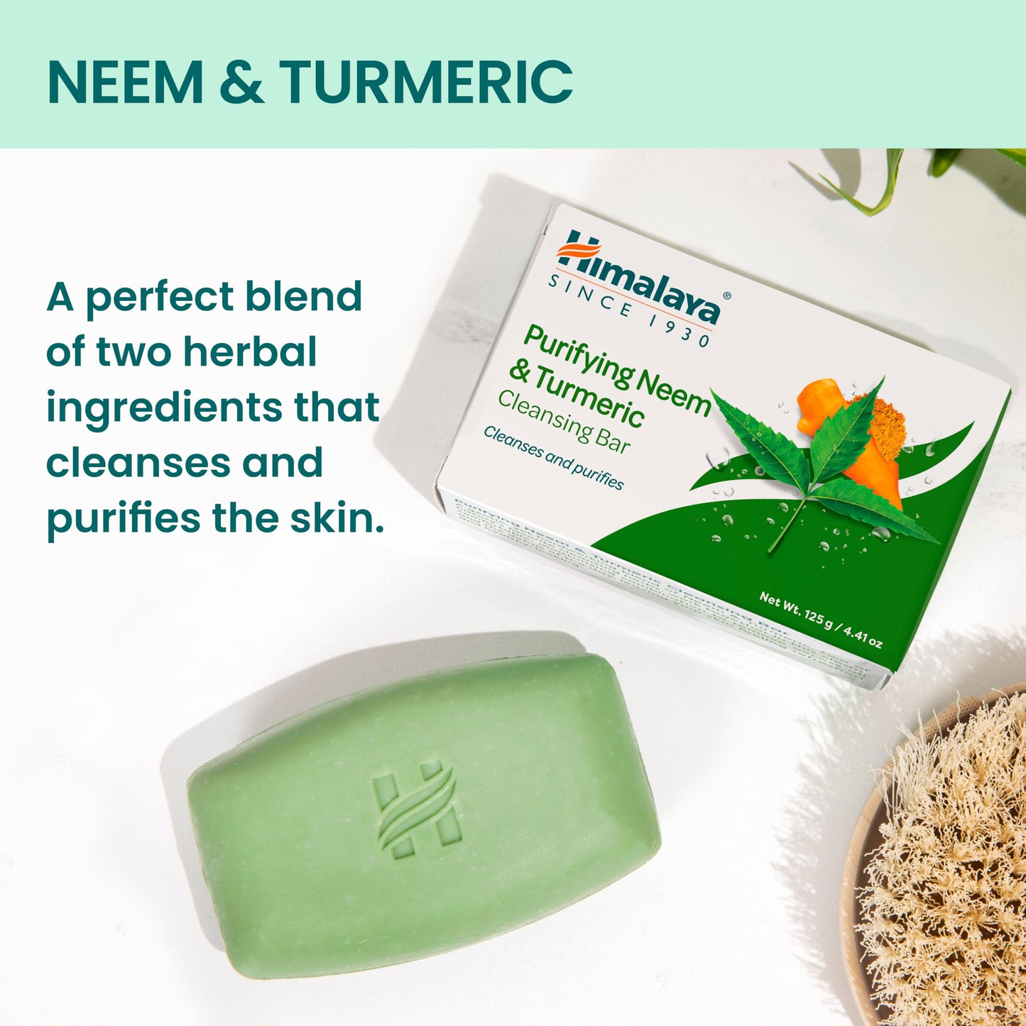 Himalaya Purifying Neem & Turmeric Cleansing Bar Soap, Neem Soap Bars for Face and Body, Turmeric Soap Bar,Face Soap Bar,Face Wash Bar,Bath Soaps,Body Beauty & Personal Care Himalaya