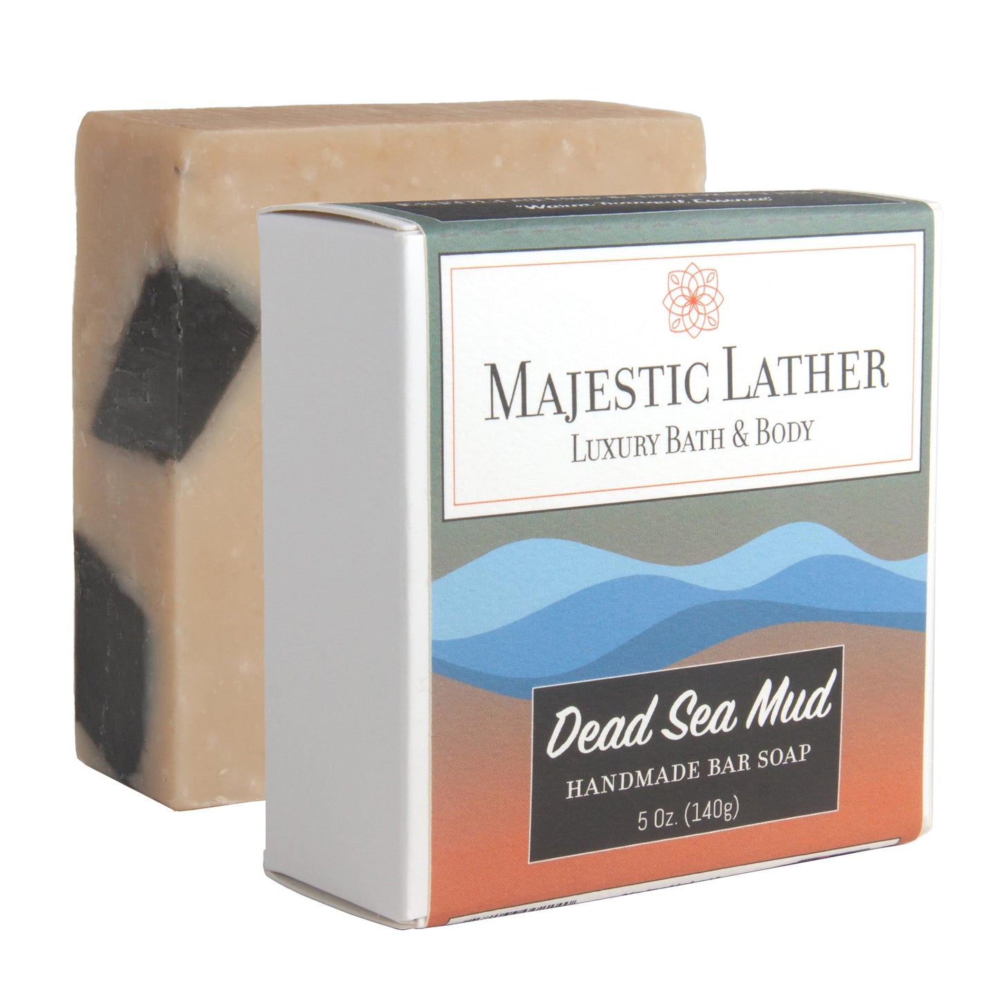 Dead Sea Mud Luxury Handmade Bar Soap for Face & Body. Gentle Cleansing, Moisturizing, Purifying & Nourishing - Shea Butter & Natural Oils. Cold Beauty & Personal Care Majestic Lather