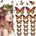 12 Pcs Dia De Los Muertos Monarch Butterfly Hair Clips, 4 Size 3D Simulation Butterflyr Hair Barrettes Butterfly Headwear Clips for Halloween Day Beauty & Personal Care BeapTcely