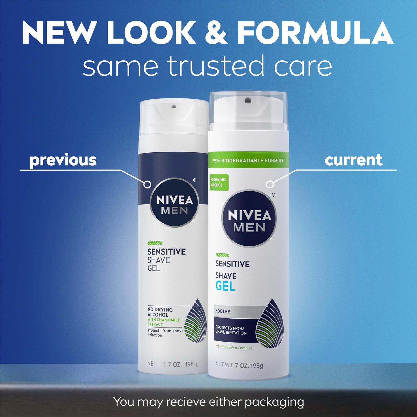 NIVEA MEN Sensitive Shave Gel, Shaving Gel for Men with Sensitive Skin, Enriched with VitaminPro Complex, 7 Oz Can, Pack of 3 Beauty and Personal Care NIVEA MEN