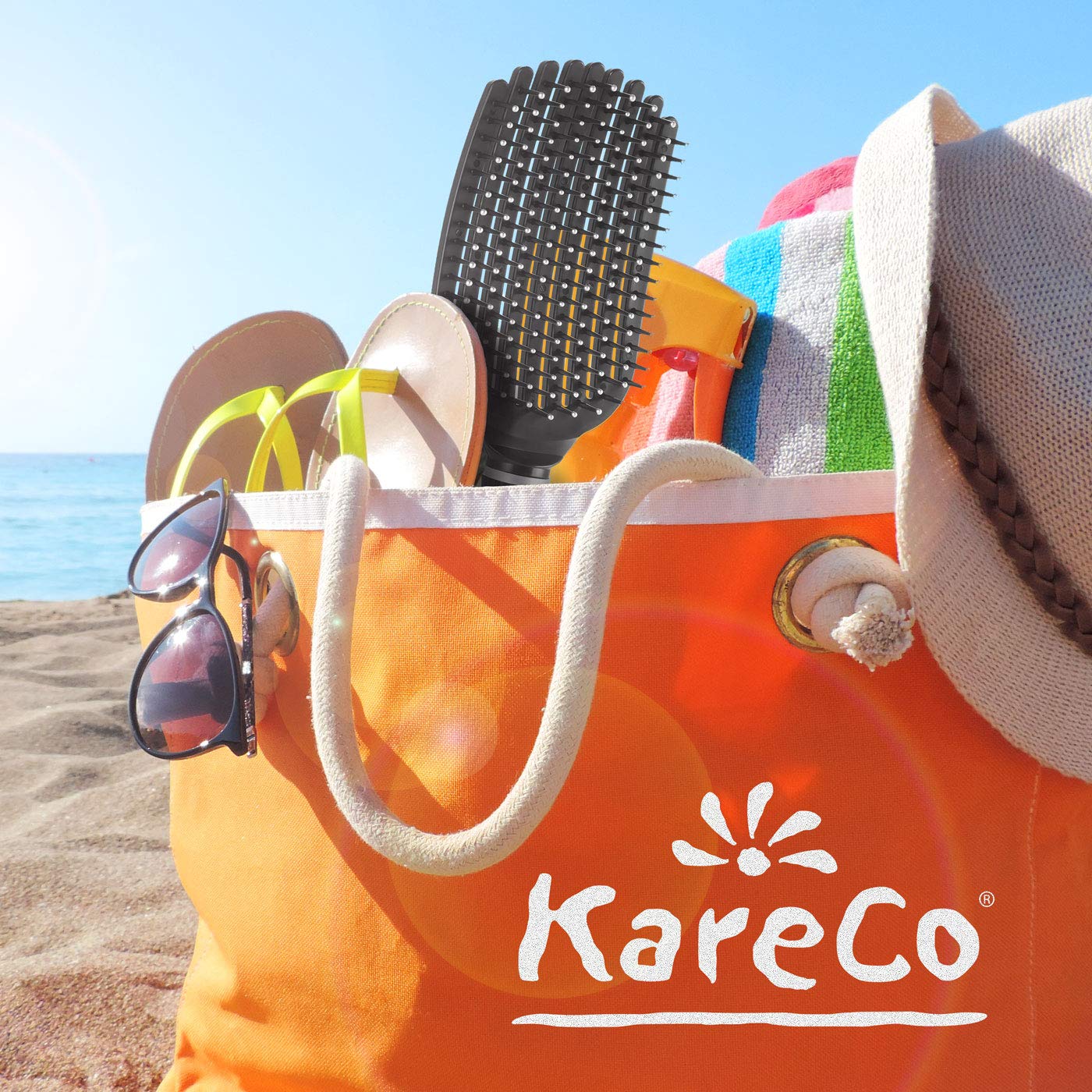 KareCo Large 3.0? Ionic Thermal Round Brush - Ceramic Dome Barrel for Fast Blow?Drying, Frizz?Free Volume, Moisture Restoration - For Medium & Long Beauty & Personal Care KareCo
