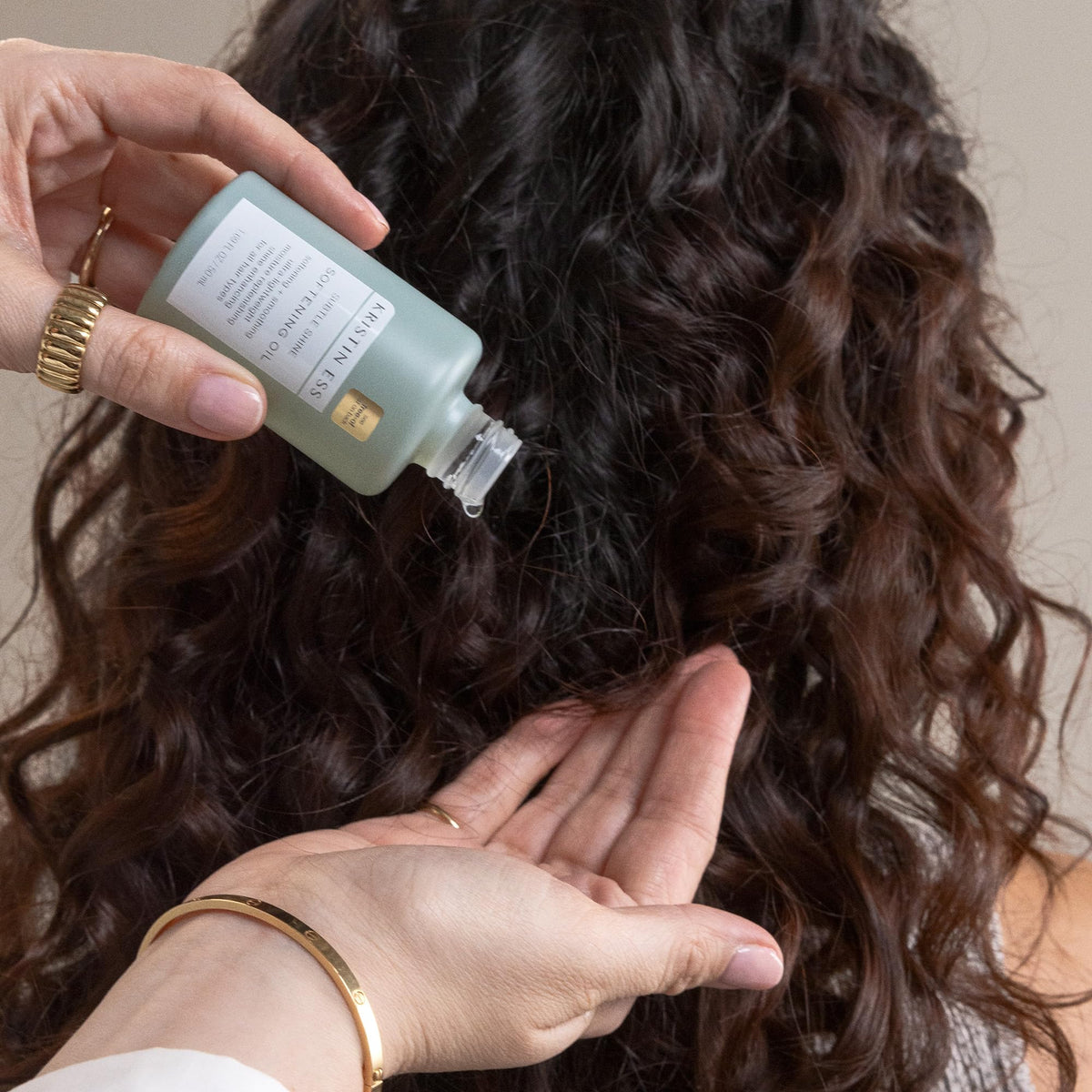 Kristin Ess Softening & Smoothing Lightweight Hair Oil - Treat + Moisturize for Shiny Hair - Color Safe Formula - Paraben, Phthalate and Sulfate Free
