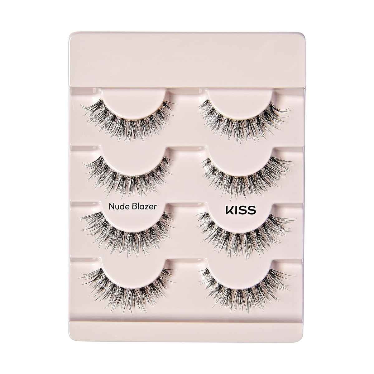 KISS The New Natural, False Eyelashes, 'Nude Blazer', 12mm, Includes 4 Pairs Of Lashes, Easy to Apply, Reusable Lash Clusters Beauty & Personal Care KISS