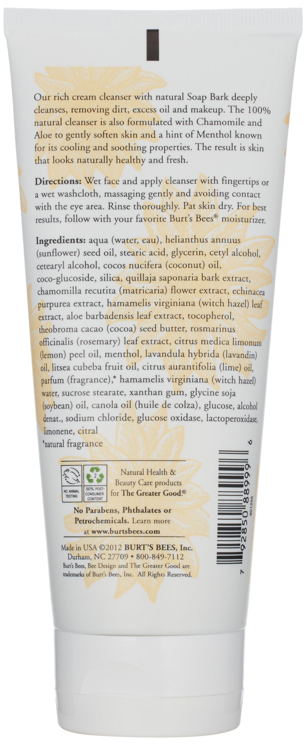 Burt's Bees Soap Bark & Chamomile Deep Cleansing Cream 6 oz (Pack of 2) Beauty & Personal Care Burt's Bees