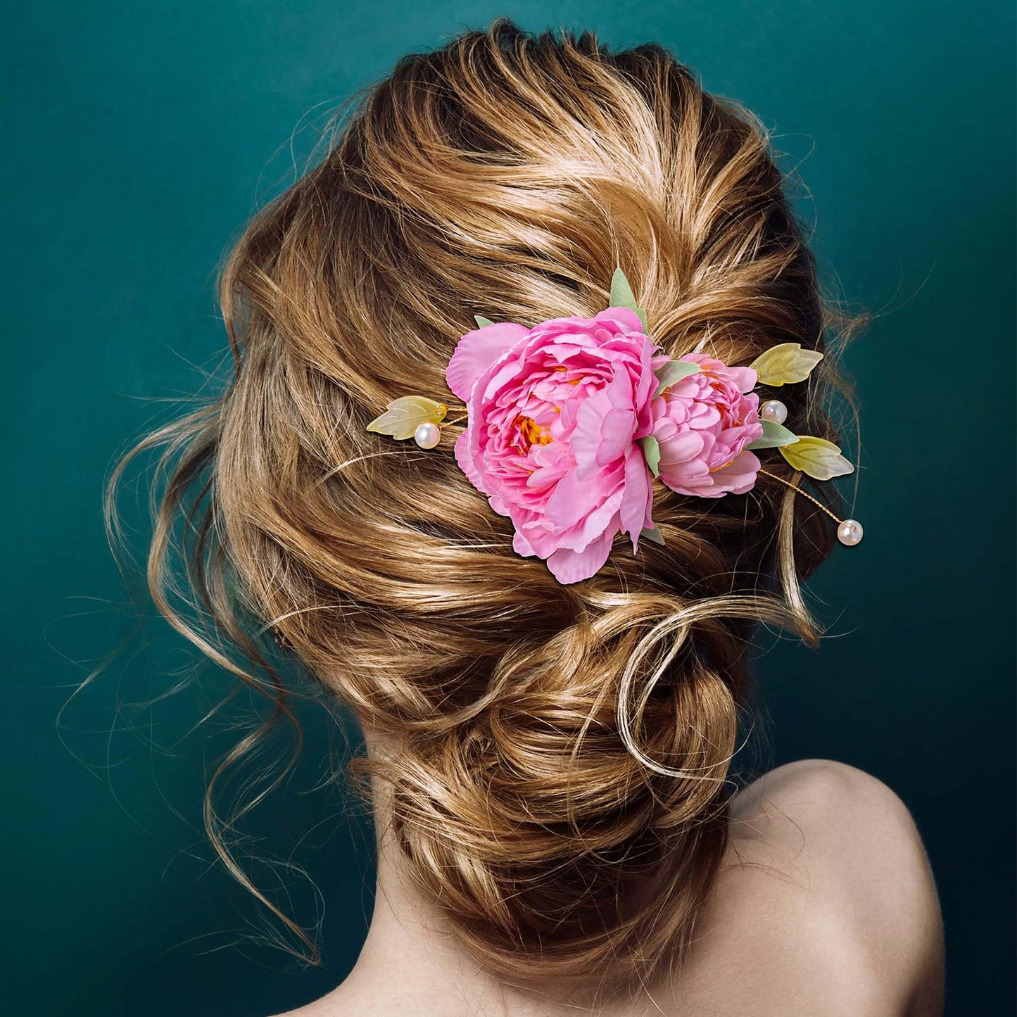 HINZIC 2pcs Silk Flower Hair Clips for Women, 2 in 1 Flower Brooch, Pearl Floral Hair Pins Barrettes for Women Girls Brides Party Wedding Decor Hair Beauty & Personal Care HINZIC
