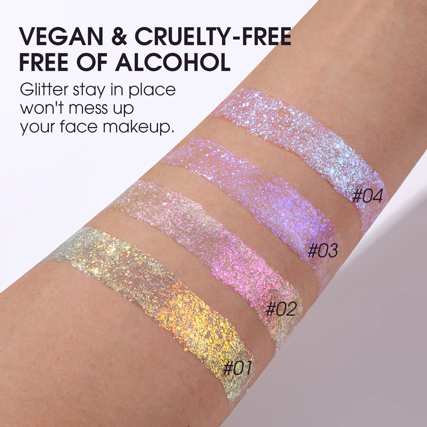 LANGMANNI Holographic Body Glitter Gel for Body, Face, Hair and Lip.Color Changing Glitter Gel Under Light. Vegan & Cruelty Free-1.35 oz (4# Sapphire Beauty & Personal Care LANGMANNI