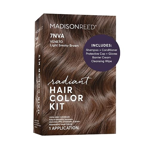 Madison Reed Radiant Hair Color Kit - 7NVA Light Cool Brown (Veneto Brown), Salon-Quality Permanent Hair Dye, Superior Gray Coverage & Dimensional Beauty & Personal Care Madison Reed