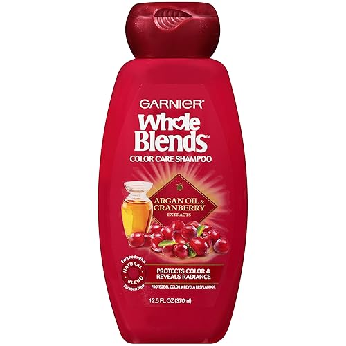Garnier, Whole Blends Shampoo with Color Care fl. oz., Argan Oil & Cranberry Extracts, Argan Oil/Cranberry, 12.5 Fl Oz Beauty & Personal Care Garnier