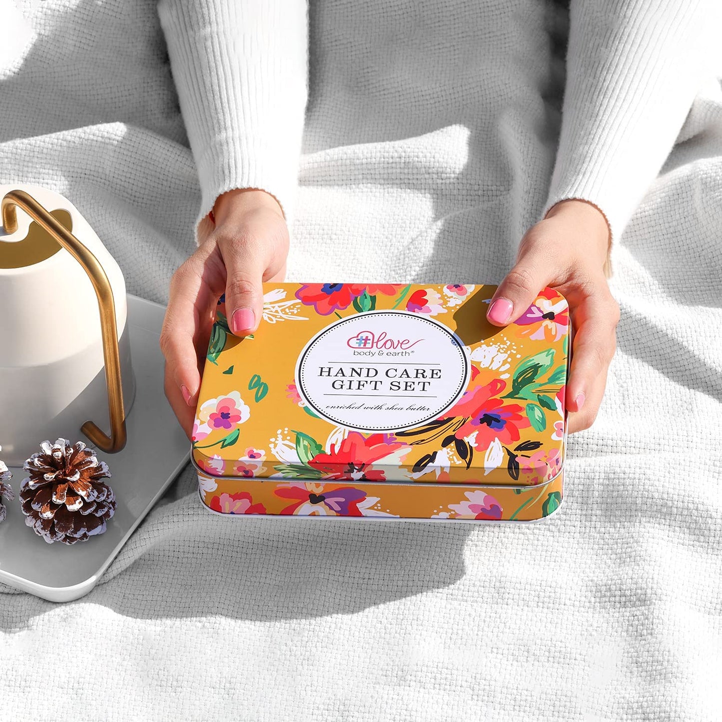 BODY & EARTH # LOVE Hand Cream Gift Set, Hand Lotion Sets for Christmas Gifts, Hand Care Set with Shea Butter, Travel Size Lotion Set for Women, 2 Beauty & Personal Care BODY & EARTH # LOVE