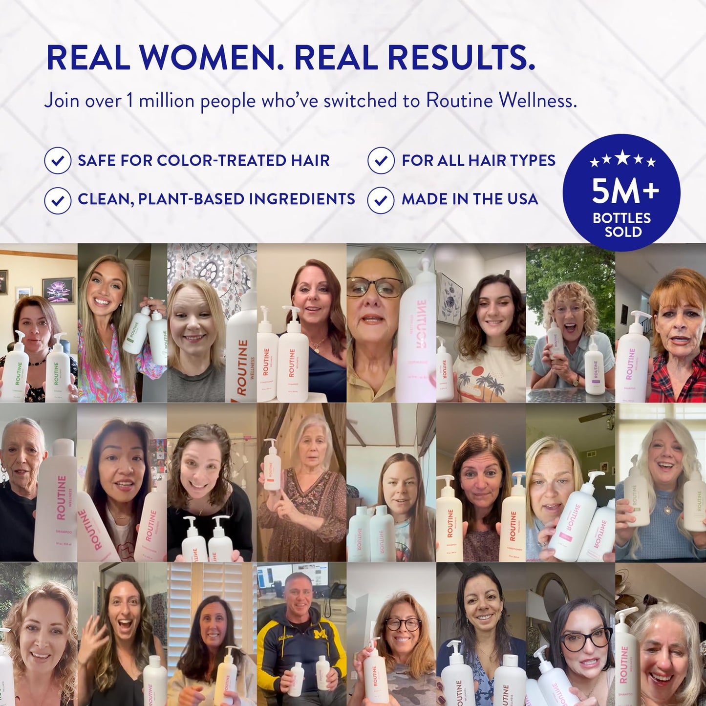 Routine Wellness 1 Liter Anti-Thinning Volumizing Shampoo and Conditioner Set for Thinning Hair & Hair Loss - Grow Your Confidence with Biotin & DHT Beauty & Personal Care Routine Wellness
