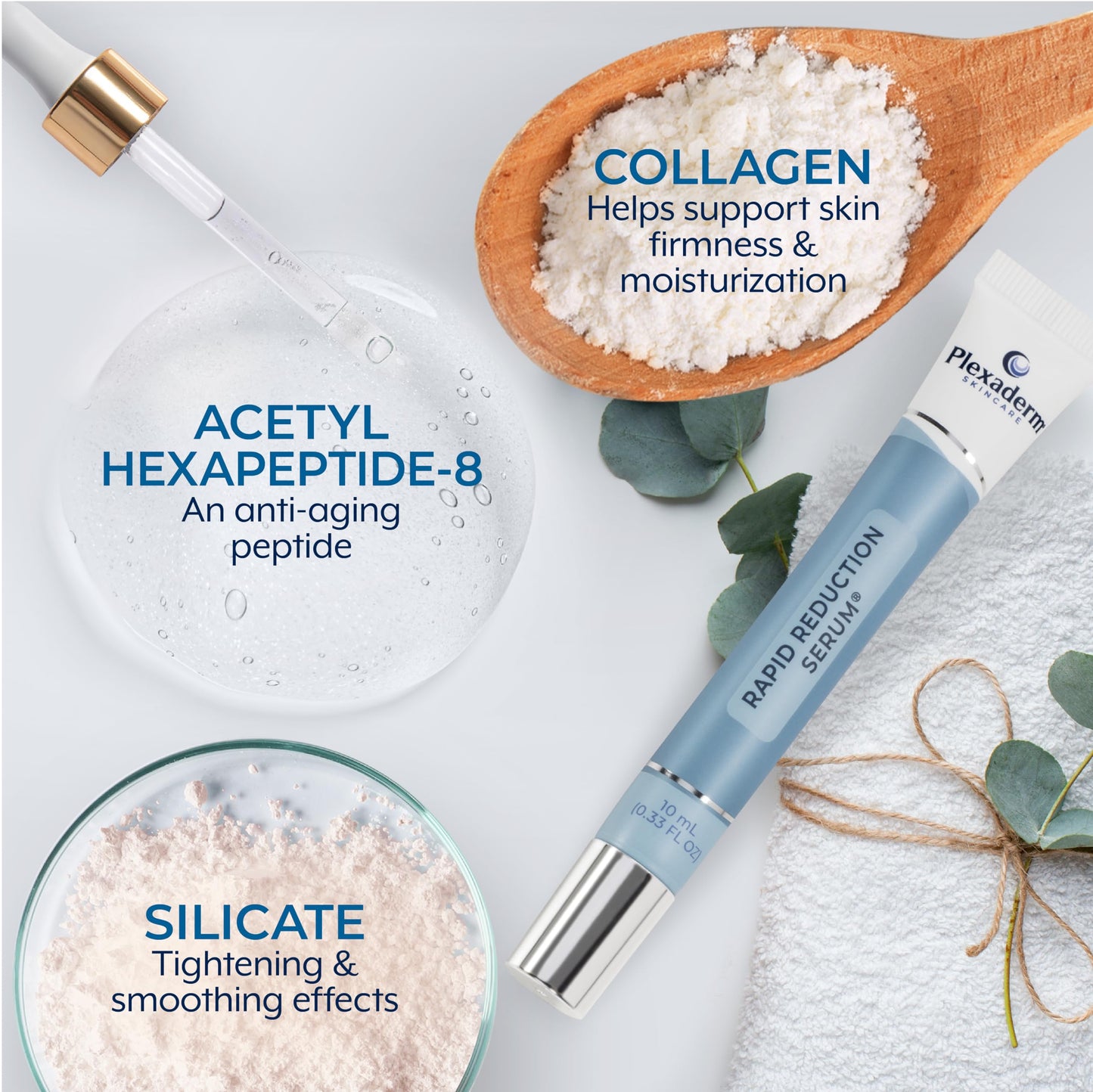 Plexaderm Rapid Reduction Eye Serum - Visibly Reduces Under-Eye Bags, Wrinkles, Dark Circles, Fine Lines & Crow's Feet Instantly, Anti Aging Wrinkle Beauty & Personal Care Plexaderm