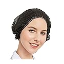 ProtectX 100-Pack Black Disposable Hair Nets, Elastic Head Cover, Bouffant Caps, Sanitation Head Cover for Food Service, Spa Men & Women - 24 inch Beauty & Personal Care ProtectX