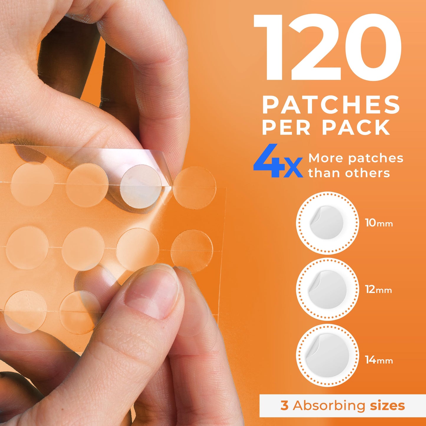 Acne Patches (120 Count) with Tea Tree Oil, Hydrocolloid Pimple Patches for Face - Zit Patch Acne Dots - Cystic Acne Patches Treatment - Pimple Patch Beauty & Personal Care PatchRx