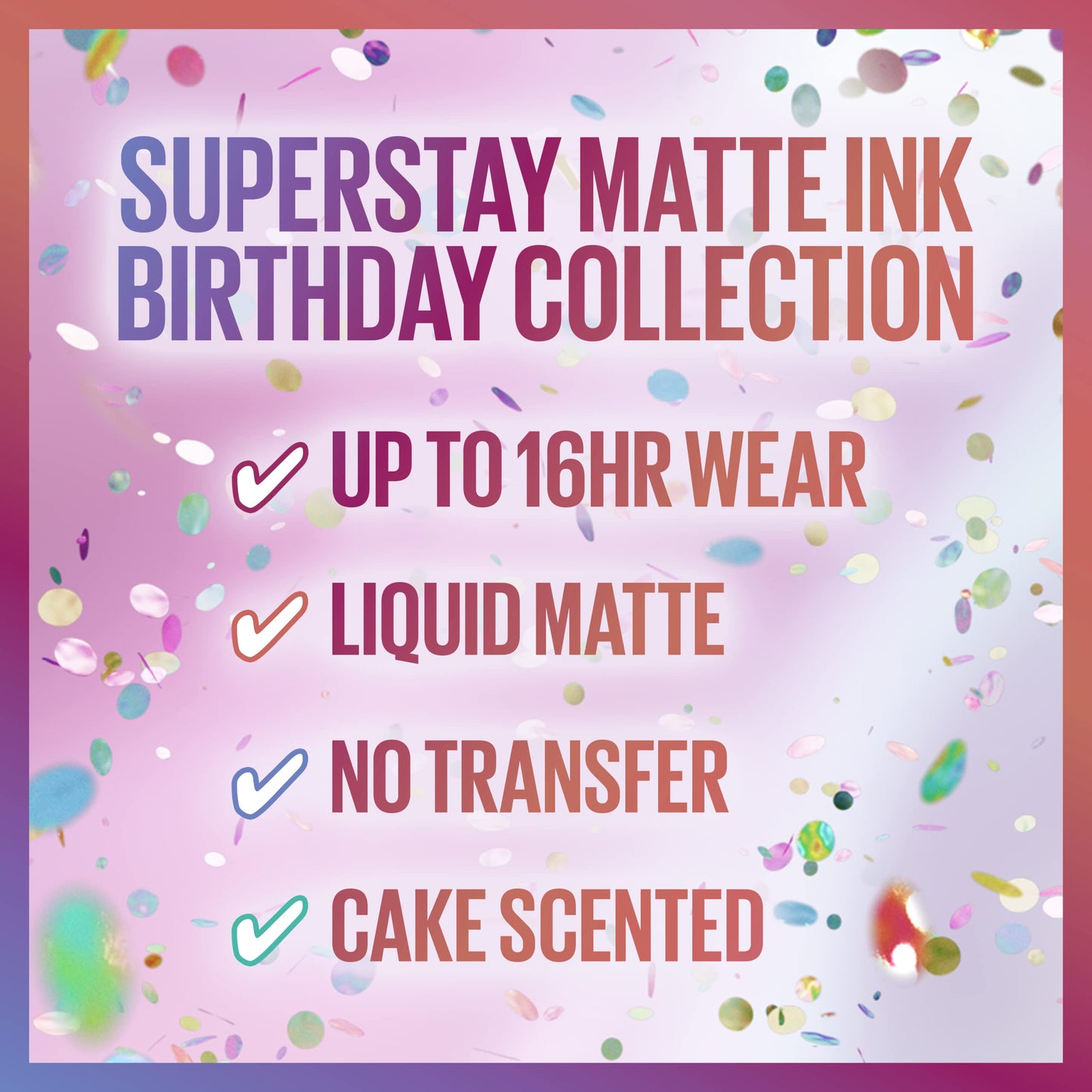 MAYBELLINE New York Super Stay Matte Ink Liquid Lipstick, Transfer-Proof, Long-Lasting, Limited-Edition Birthday-Cake-Scented Shades, Life of the Beauty & Personal Care MAYBELLINE