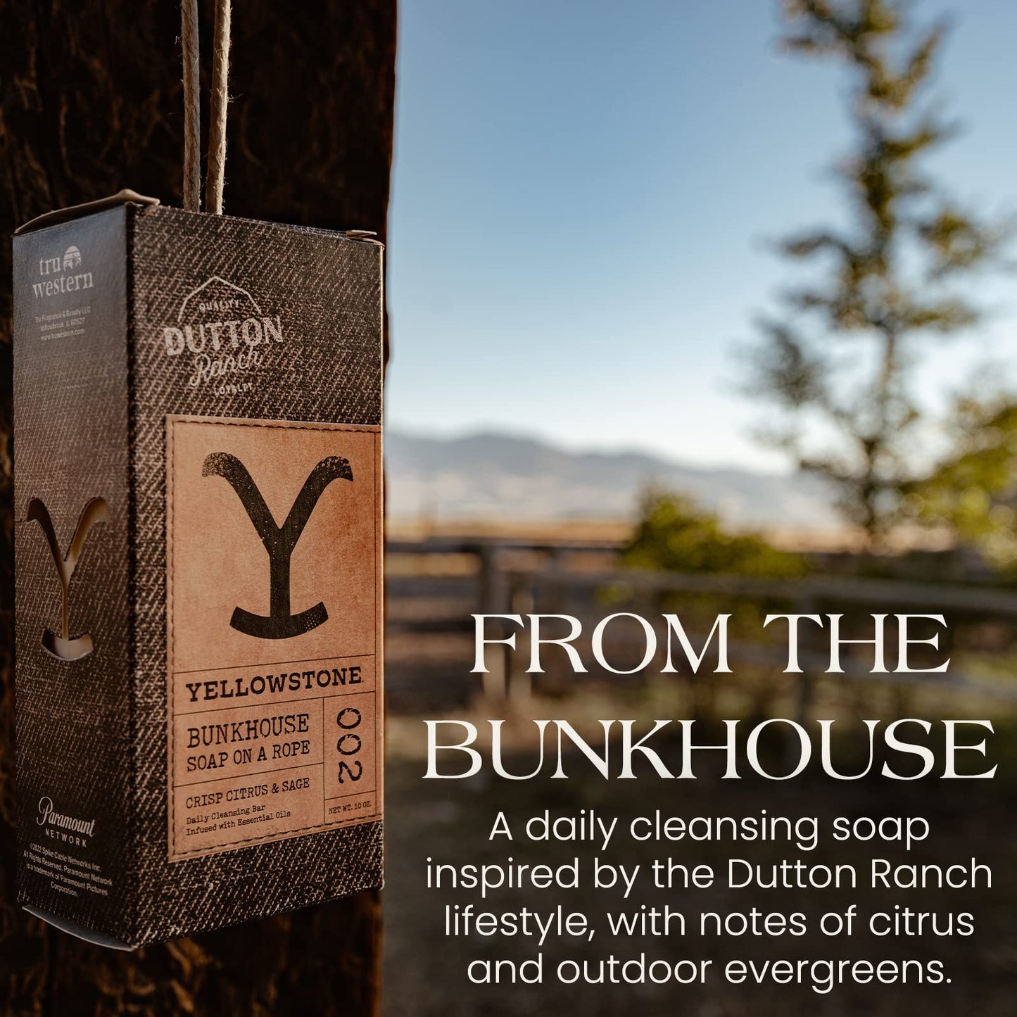 Tru Fragrance Beauty Yellowstone Bunkhouse Artisanal Bar Soap- Officially Licensed Soap of Paramount Network's Yellowstone - Crisp Citrus & Sage,10 oz Beauty & Personal Care Tru Fragrance Beauty