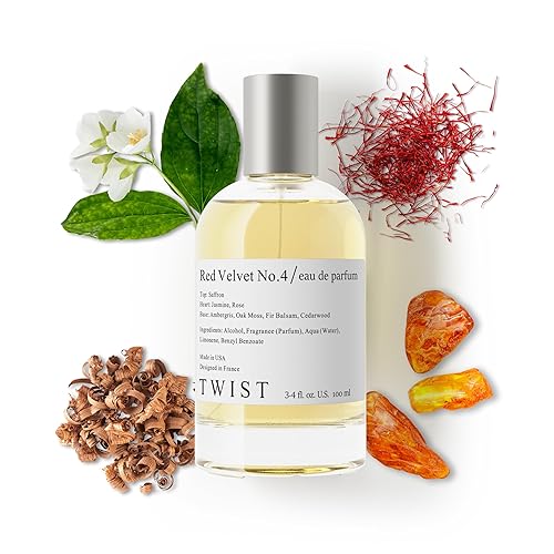 Twist - Red Velvet No. 4 - Eau De Parfum Inspired by MFK Baccarat Rouge 540, Long-Lasting Perfume For Women & Men, Paraben Free, Vegan, Clean Beauty & Personal Care Twist