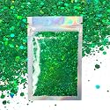 Green Face & Body Glitter - Chunky Glitter - Uses Include: Holidays, Cheerleading, Festival, Rave, Hair, Makeup, Face, Body, Nails, Resin, Arts Beauty & Personal Care Electric Bliss Beauty