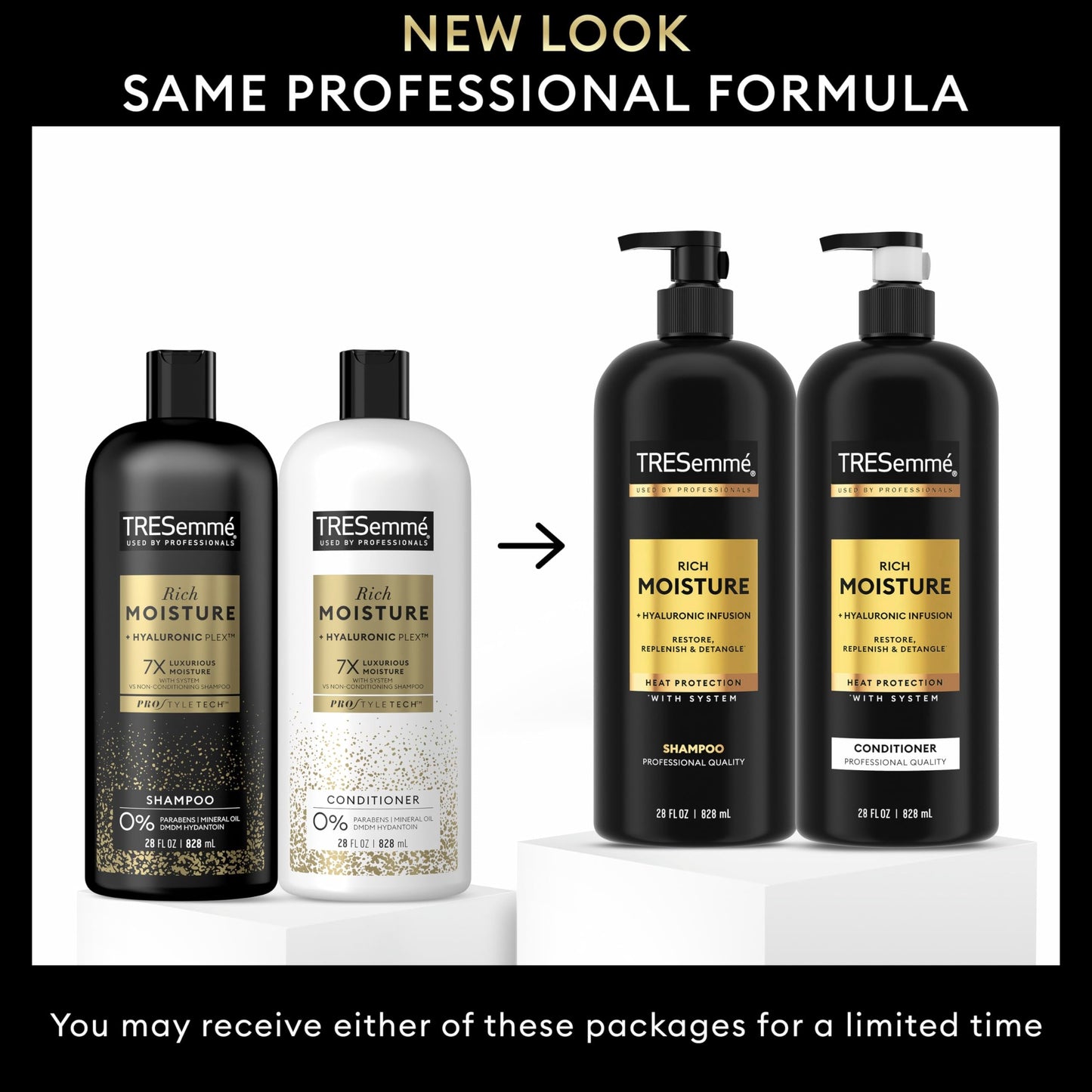 TRESemmé Rich Moisture Shampoo and Conditioner 2 Count Rich Moisture for Dry Hair Formulated With Vitamin E and Biotin 28 oz Beauty & Personal Care TRESemmé