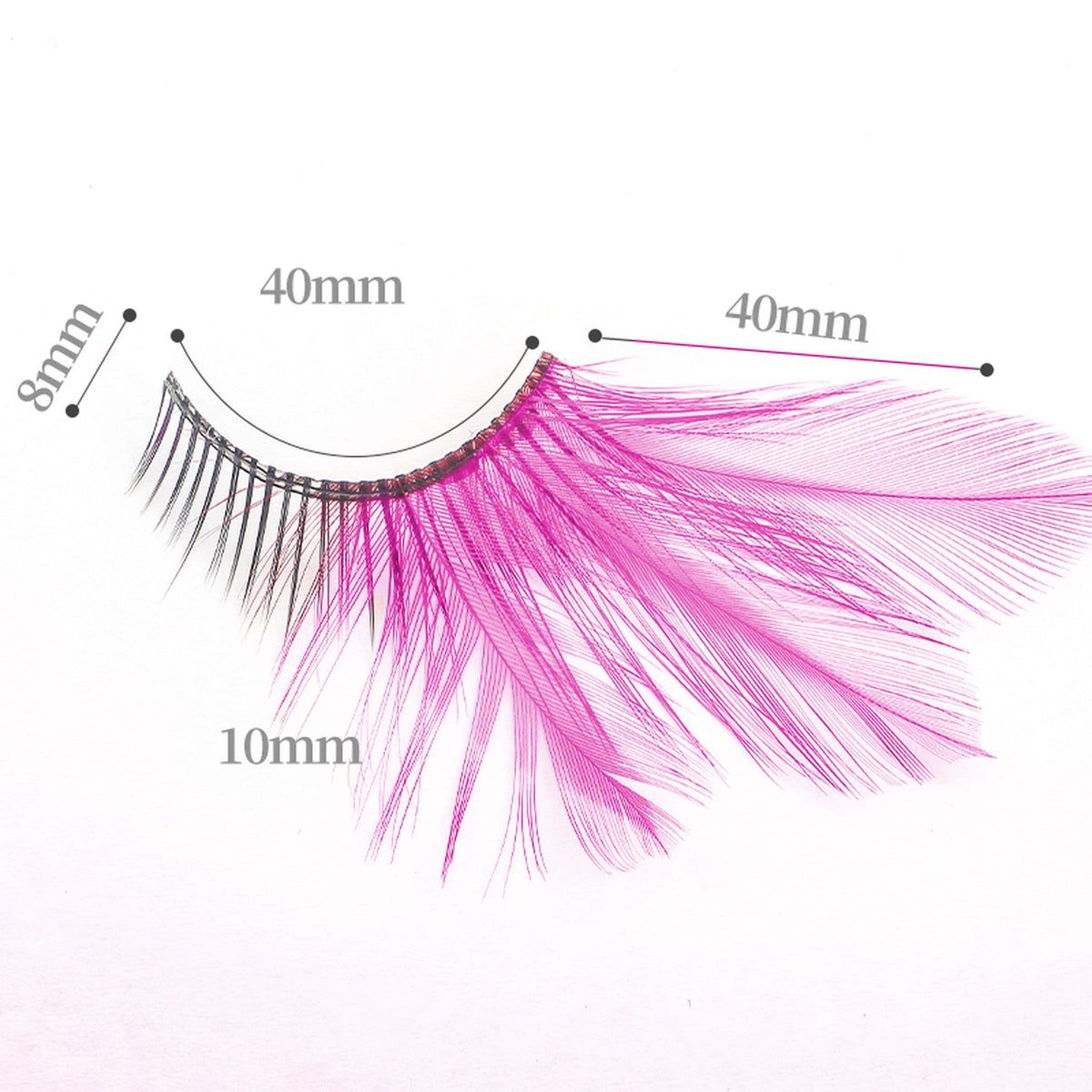 Dorise Pink Eyelashes Light Pink Colorful Halloween lashes Cat eye style Feather Lashes for cosplay halloween season P3 1 Pair dramatic