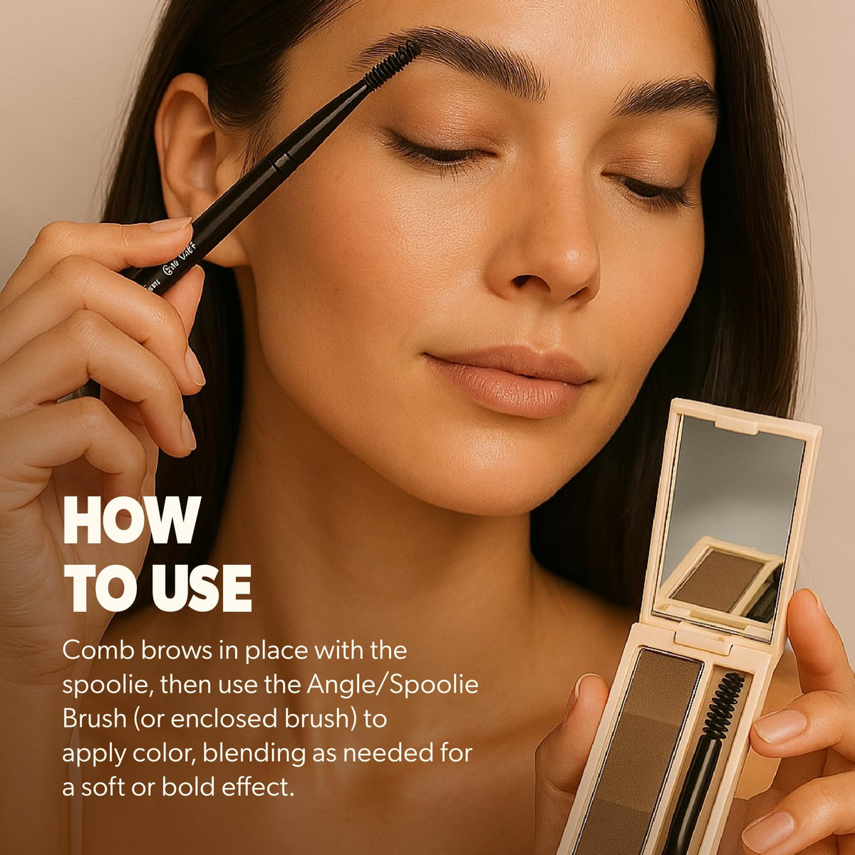 Beauty For Real Brow Max Ombre Brow Powder, Light - Shapes, Balances & Defines Eyebrows - Long-Wear Formula - Vegan, Cruelty Free & Paraben Free