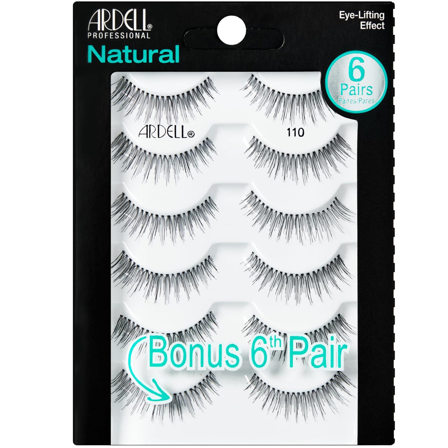 Ardell False Eyelashes Natural 110 Black, 1 pack (5 pairs per pack) Beauty & Personal Care Ardell