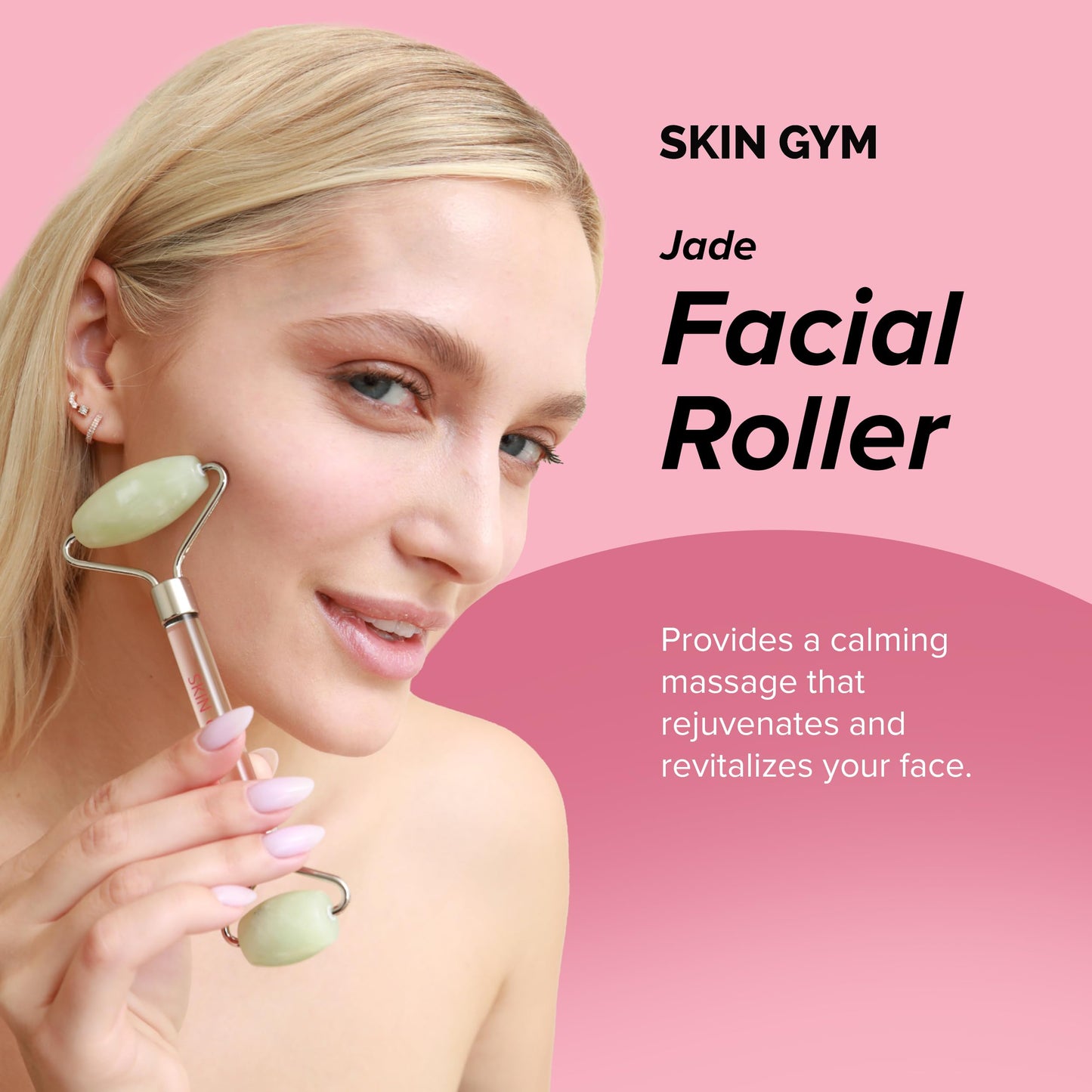 Skin Gym Face Roller for Enhancing Radiance and Relaxing Tension, Face Massager Skin Care Beauty Tool, Rejuvenate Skin, Sculpt, Lift and Define, Jade Beauty & Personal Care SKIN GYM