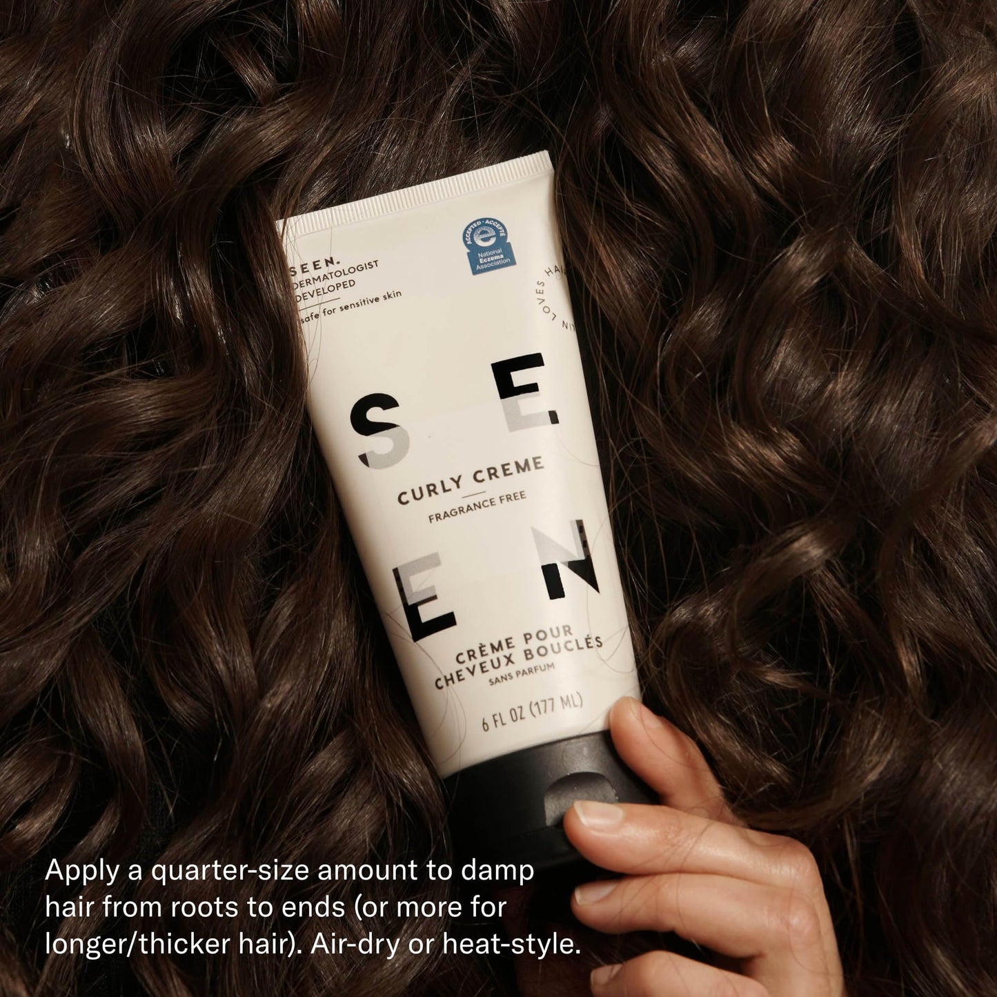 SEEN Curly Creme, Fragrance Free - Non-Comedogenic & Curl Defining Styling Hair Cream- Anti Frizz- Heat Protectant- Safe for Sensitive Skin Beauty & Personal Care SEEN